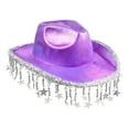 thumbnail image 3 of Western Hat Brimmed Cap Fringe Detail Lightweight Cloth Material for Adult Stage Performance Festival, 3 of 9