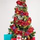 thumbnail image 5 of Guirnalda navideña de 4,9 m a pilas | Espumillón rojo brillante | Decoración metálica colgante para fiestas y festividades, 5 of 5