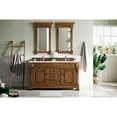 thumbnail image 5 of James Martin Vanities Brookfield 60" Double Vanity, Country Oak w/ 3 CM Ethereal Noctis Quartz Top, 5 of 5