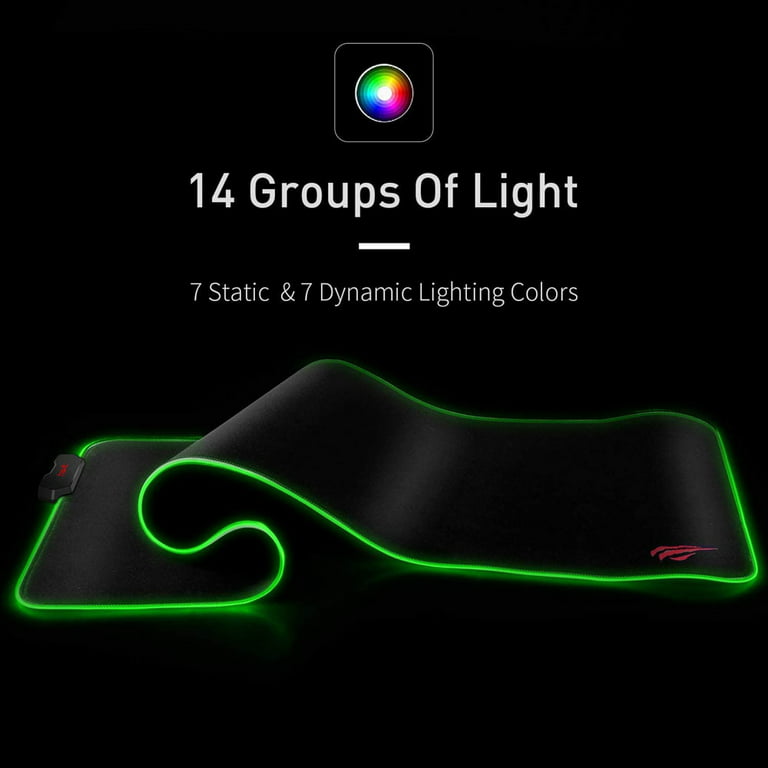 RGB Gaming Large Extended Soft Led Mouse Pad and Desk Pad with 14 Lighting  Modes