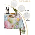 thumbnail image 5 of Colorful Easter Rectangle Tablecloth, Easter Eggs Botanical Spring Floral Waterproof & StainResistant Tablecloth, Washable Oil-proof Table Cover for Dining/Party/Wedding/Camping/Buffet 60x84 In, 5 of 9