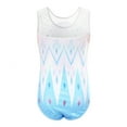 thumbnail image 3 of Gymnastics Leotards for Girls with Shorts Sparkly Sleeveless Ballet Dance Unitards Print 3Pc Athletic Tumbling Outfits, Blue, 11-12Y, 3 of 4
