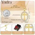 thumbnail image 6 of Yndra Cross Necklace for Women,Dainty Oval Halo CZ Christian Pendant Necklace,18K Gold Plated Religious Jewelry Gift for Her Women Wife Mom, 6 of 9