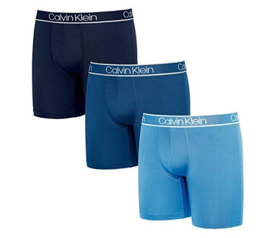 Calvin Klein Microfiber Boxer Brief Pack Of 3 Blue Medium