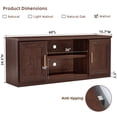 thumbnail image 3 of Joaxswe TV Stand for TVs up to 70", 60" Wide Media Console with Large Open Storage, Entertainment Center for Living Room, Bedroom, Walnut, 3 of 5