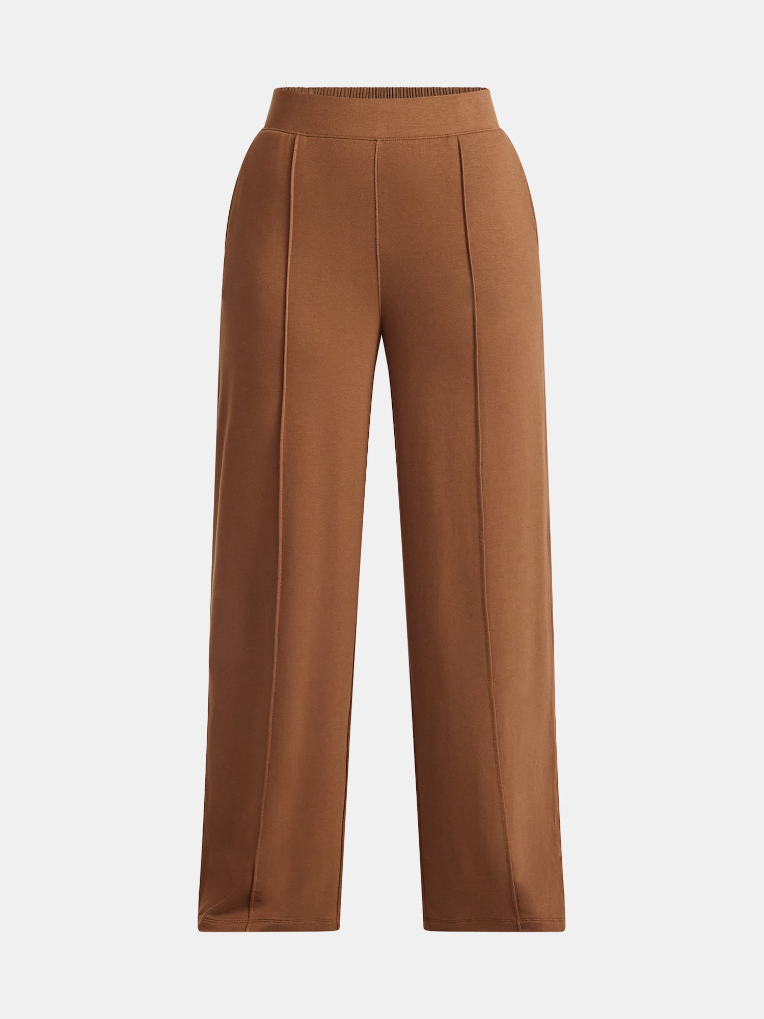Time and Tru Women's Knit Wide Leg Pants, Sizes XS-XXXL