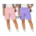 thumbnail image 2 of HAOTAGS Teen Boys School Uniform Shorts 2PC (5-15), Casual Summer Cargo Shorts with Multi-pockets Pink 5-6 Years, 2 of 10