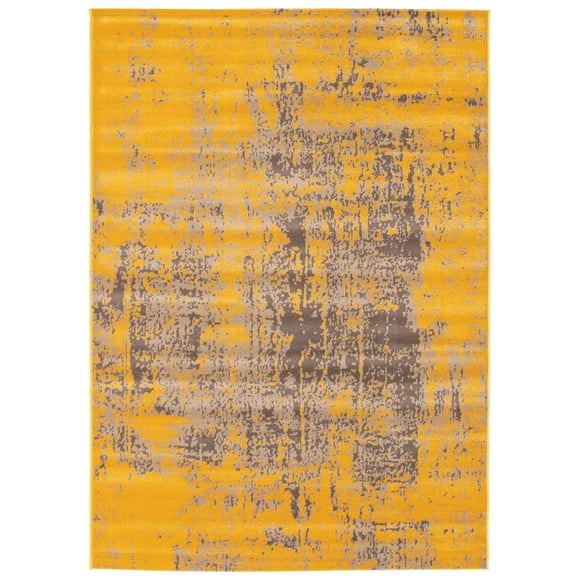 Charlotte Yellow Polypropylene Rug 6'7" x 9'6"