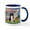 White/Navy Inside, variant on CafePress - Cloud Angel & Border Collie Large Mugs - 11 oz Ceramic Mug - Novelty Coffee Tea Cup
