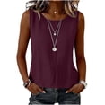 thumbnail image 4 of XuJwPNcy Tank Tops for Women Lightweight Sleeveless Cotton Linen Tee Tshirts Summer Casual Summer Beach Vacation Clothes, 4 of 6