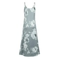 thumbnail image 4 of DYMADE Women Plus Size Irregular Floral Print Strap Long Length Dress, 4 of 4