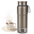 thumbnail image 1 of Pure Titanium Travel Kettle,Dual Voltage Portable Electric Kettle 110V-240V Smart Small Water Boiler for Tea & Coffee,12 Temperature Control,Auto Shu, 1 of 9