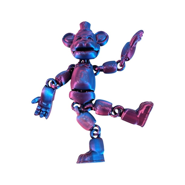 KEVCHE 12cm 3D Printed Figuras de FNAF Juguetes Five Nights at Freddys Juguetes FNAF Figuras de Accion de Freddy Bonnie Chica Foxy FNF Azul Juguetes