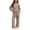 Khaki_01, variant on YUNLIUU Girls Sweatsuit Fall Winter Kid Zip Up Hoodie And Cargo Sweatpants Set,120=5-6Years,Black_01