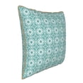 thumbnail image 2 of Fotbe Blue Print Pattern Velvet Decorative Throw Pillow Covers with Elegant Piping, Soft Plush Cushion Cover for Sofa, Bed, Car, Office-16"x16", 2 of 8