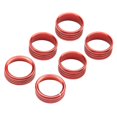 thumbnail image 1 of Anillo De Decoración Para Interruptor De Aire Acondicionado De Coche, Anillo De Aleación De Aluminio Rojo, Botón De Control De Aire Acondicionado De Coche, Anillo Decorativo Circular 6 Piezas Guardurnaity VI003365-00, 1 of 7