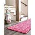thumbnail image 5 of Unique Loom 3127922 2 ft. 2 in. x 6 ft. 5 in. Solid Shag Runner Rug, Bubblegum Pink, 5 of 5