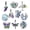 Alloy Model 8, variant on Alloy Women's Charm Pendant Set, Mixed Designs, 10 Pieces