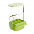 thumbnail image 1 of Comedero para pájaros reutilizable, resistente y antisalpicaduras, con percha, para loros. verde, 1 of 8
