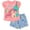 Ariel, pink / blue, variant on Disney Ariel T-Shirt and Twill Shorts Outfit Set Toddler