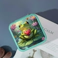 thumbnail image 4 of ZFLMY Frog Heart Lily Pad Jewelry Storage Box for Women Travel Case Green, 4 of 5