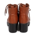 thumbnail image 4 of New Women Breckelles Avery-12 Leatherette Cap Toe Block Heel Lace Up Combat Boot, 4 of 6