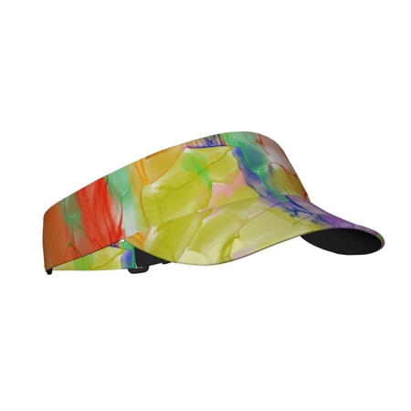 ZICANCN Sun Visors Hat for Women and Men, Abstract Paint Beach Hats, Sports Hat for Golf Tennis Running