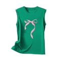 thumbnail image 4 of QUNYINEY Sleeveless Tank Top for Women Casual Muscle Crewneck Bow Shirts Summer Loose Tank Tops, 4 of 4