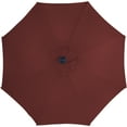 thumbnail image 6 of 9ft Solar Lighted Outdoor Patio Market Umbrella with Hand Crank and Tilt Burgundy, 6 of 7