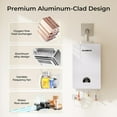 thumbnail image 6 of CAMPLUX 3.18 GPM 82,000 BTU Natural Gas Indoor Tankless Water Heater, With Horizontal Vent Pipe, CA318W-NG, 6 of 9