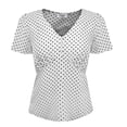 thumbnail image 1 of GEORGE G BLUSA CV MC BOTONES Y CORTES FRONTALES, 1 of 4
