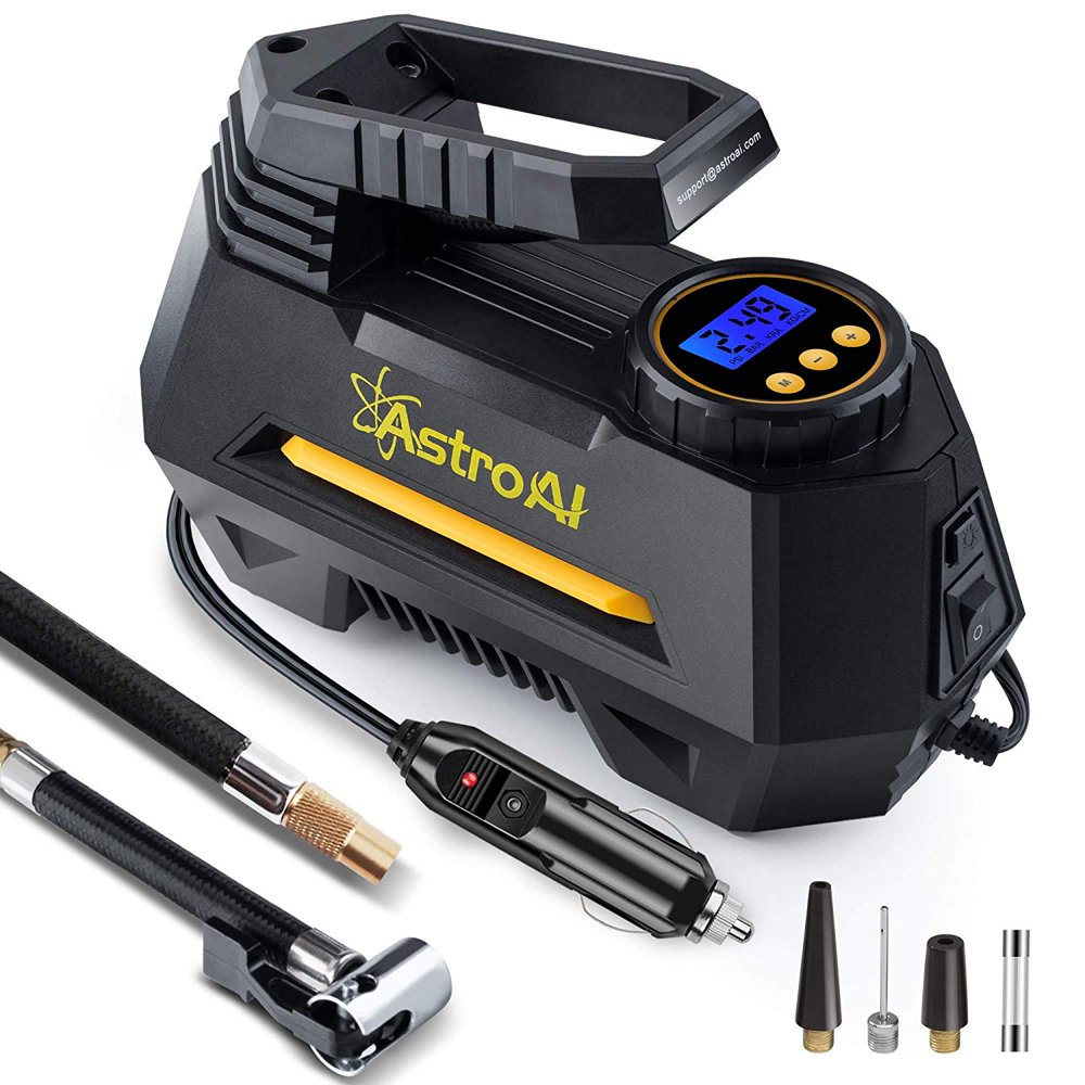 AstroAI Air Compressor Portable 12V DC Auto Tire Pump with Digital