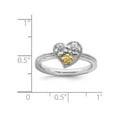thumbnail image 4 of Sterling Silver Flower Heart Ring, 4 of 4