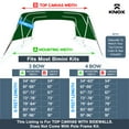 thumbnail image 2 of KNOX Universal 4 Bow Bimini Top Replacement Canvas & Detachable Sidewalls with Storage Boot, 600D Marine Grade Sun Shade Boat Canopy with Solid Side Blocks, No Frame, 91-96"W, Hunter Green, 2 of 7