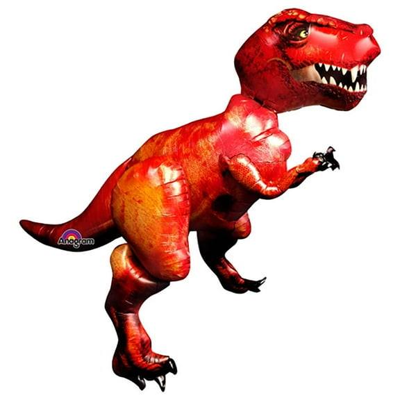 LOONBALLOON Dinosaurs Balloons, 68″ DISCOVERING DINOSAURS - TYRANNOSAURUS REX AIRWALKER
