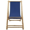 thumbnail image 6 of vidaXL Patio Deck Chair Sling Chair for Balcony Deck Porch Bamboo and Canvas, 6 of 36