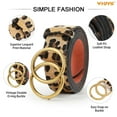 thumbnail image 6 of WHIPPY Women Leather Belt with Double Ring Buckle, Plus Size Leopard Belt for Jeans Dresses, 6 of 8