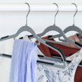 thumbnail image 2 of Plastic No-Slip Rubber Grip Suit Hangers  White  50-Pack, 2 of 8