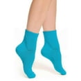 thumbnail image 4 of COUVER Women’s Fuzzy Fleece Cabin Slipper Socks, Teal, Size 5–9, 3 Pairs, 4 of 7