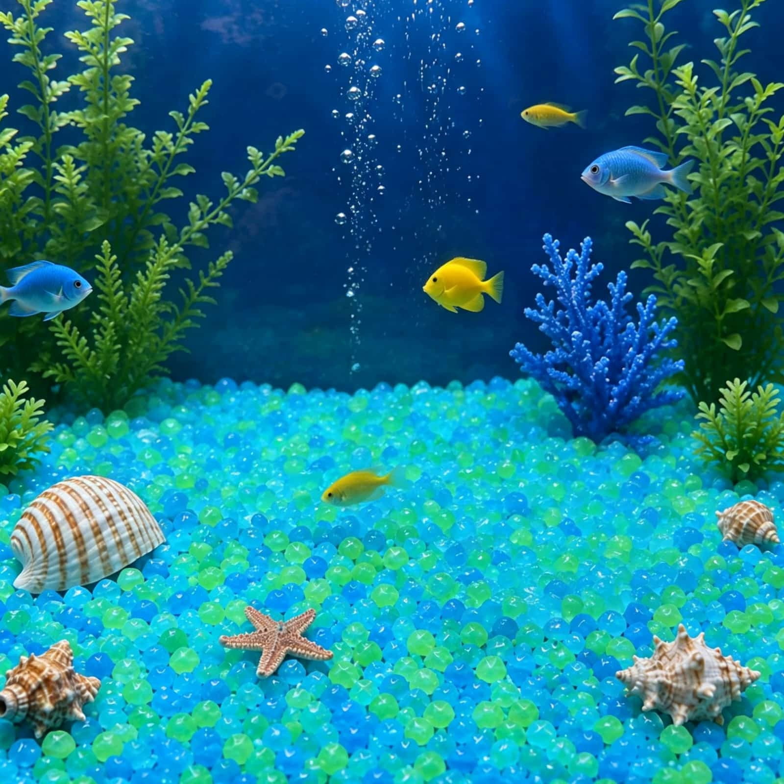 Roiihwy Small Aquarium Gravel Sand, Decorative Fish Tank Gravel, Glow in The Dark Rocks for Vase Fillers, Terrarium, Fairy Garden, Potted Plants
