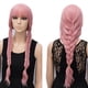 thumbnail image 5 of Peluca Sintética Rizada Larga Rosa - Seda de Alta Calidad Resistente al Calor - Diseño de Ondas Naturales para Fiestas y Uso Diario - Gorro Ajustable, Poca Pelusa, 5 of 6