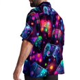 thumbnail image 3 of Game Controller Men's Casual Hawaiian Shirts, Printed Button Down Short Sleeve Summer Beach Tops with Spread Collar - Unisex, 3 of 6