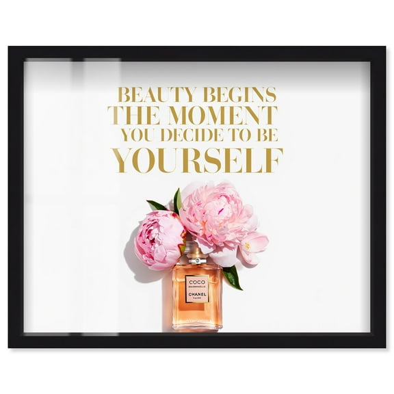 Decidedly Beautiful Shadowbox Print Fun Quotes by Art Remedy, Black Frame, 20 x 16