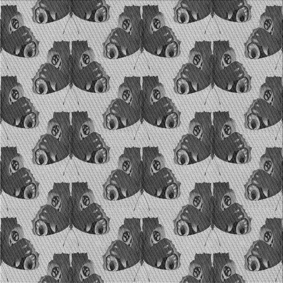 Ahgly Company Indoor Square Patterned Silver Gray Area Rugs, 6' Square
