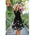 thumbnail image 3 of Vestido Simier Fariry para mujer, verano, trabajo, casual, floral, negro, 3 of 5