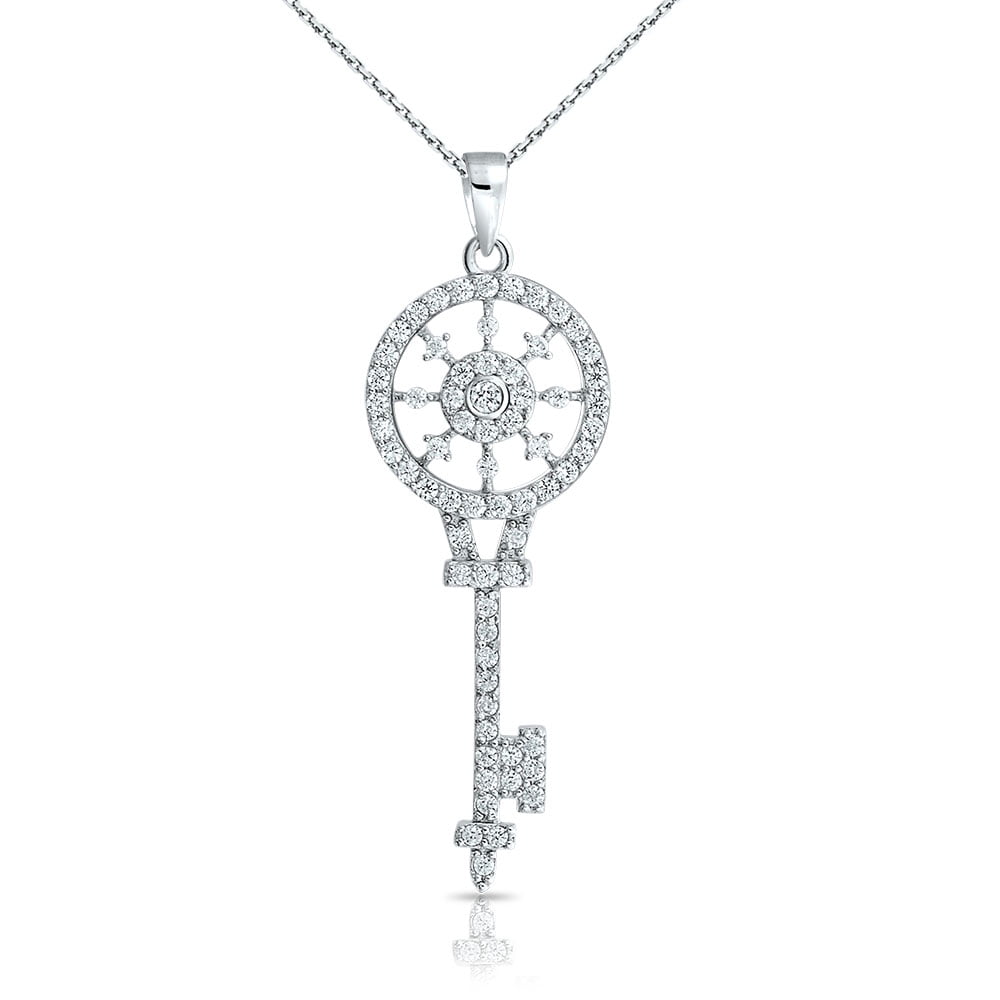 FB Jewels Solid 925 Sterling Silver Rhodium-Plated and Gold-Plated Cro925 Sterling Silver Pendant