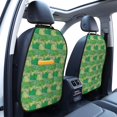 thumbnail image 3 of Naloa Crocodile And Bush 2Pcs Anti-Kick Back Seat Cover Kick Mat, Car Seat Protector with 3 Storage Pockets, 3 of 8