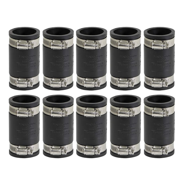 Supply Giant Raccord Flexible 1 Pouce, Noir, Lot de 10