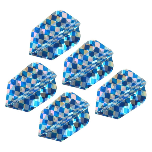 Uxcell Slim Dart Flights, 5 Pack PET Dart Accessories, Pale Blue Silver Tone