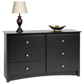 Prepac Sonoma Tall 2 Drawer Nightstand With Open Shelf Black Walmart Com Walmart Com